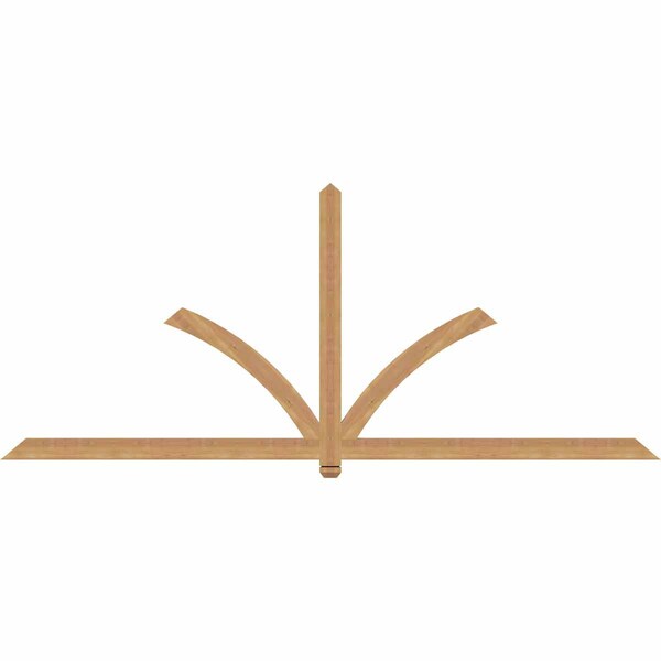 Ekena Millwork Redmond Timber Gable Bracket, Western Red Cedar, 108"W x 45"H x 1 1/2"D x 3 1/2"F, 10/12 Pitch GBW108X45X0204RED00SWR - main